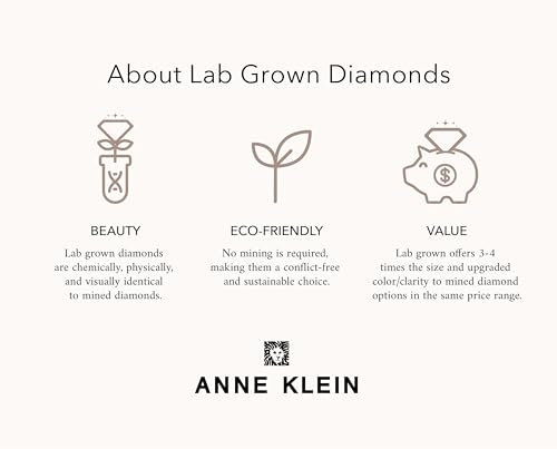 Anne Klein Women's Bangle Watch and Bracelet Set, Gold/White, AK/5142WTST