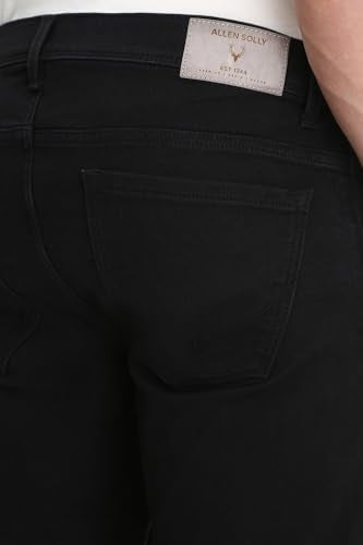 Allen Solly Men Black Slim Fit Dark Wash Jeans