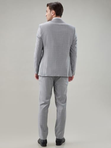 Raymond Grey Checks Pattern Men Suit