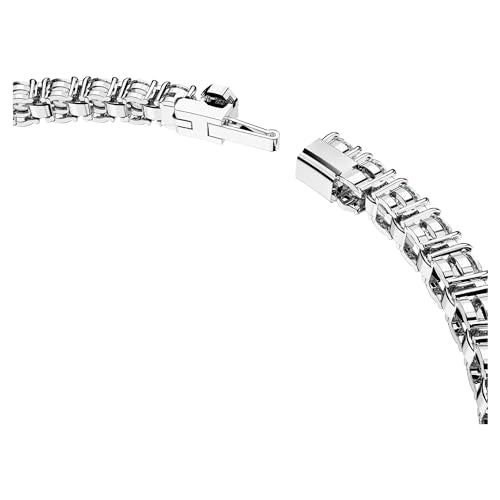 Swarovski Matrix Tennis bracelet, Round cut, White, Rhodium plated