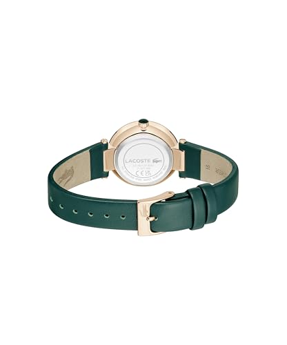 Lacoste Orba Qtz Basic Slim Green Round Dial Women's Watch|Leather Material|Multi Color Band - 2001424