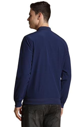 Allen Solly Men Navy Solid Full Sleeves Casual Jacket