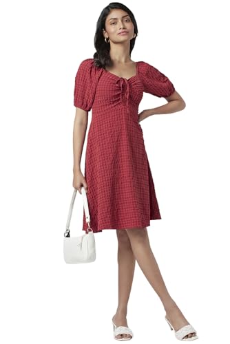 Women's Honey Rust Dress Slim Fit,Rust,2XL