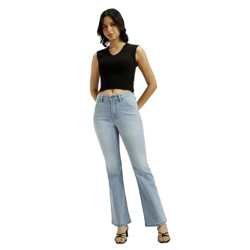 Levi's Women's High Rise 726 Slim Flare Fit Light-Blue Jeans