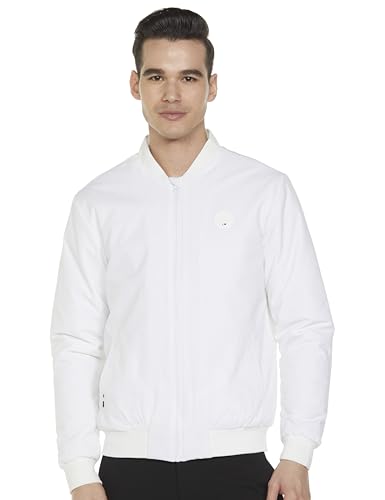 U.S. POLO ASSN. Mens Light Padded Bomber Jacket Full Sleeve Jackets (USJCKS055_WHITE_XXL)