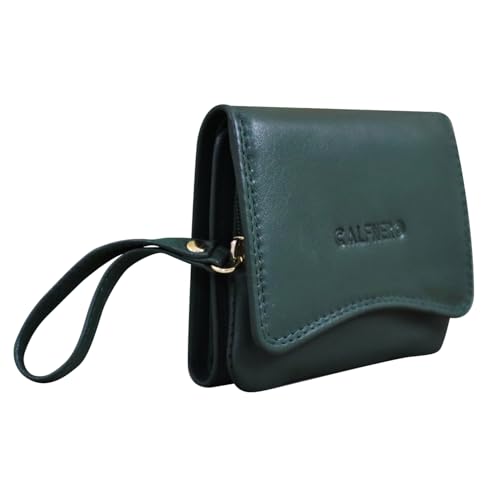 Calfnero Women's Genuine Leather Wallet-Long Purse Wallet with Multiple Card Slots, Zip Pocket and Note Compartment (Oliver)