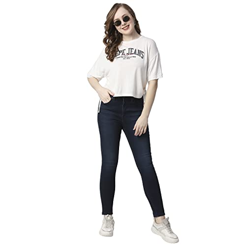 Pepe Jeans Women's High Rise Skinny Fit Jeans Dark Used