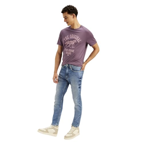 Levi's Men's Blue Regular Fit Mid Rise Jeans