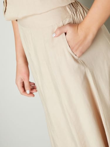 Max URB_N Women Solid A-line Skirt (Cream_20)