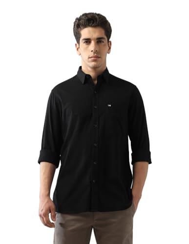 Arrow Sports Men's Regular Fit Shirt (ASAJSH1510_Black