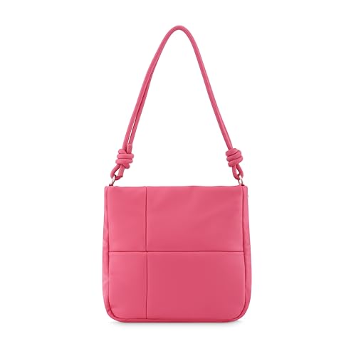 Fastrack Solid PU Zipper Closure Women's Casual Shoulder Bag (Pink, MEDIUM)