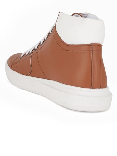 Carlton London Women Tan Comfortable Lace-Up Snakeer with Heels, for for Casual, Walking & Daily Use (38)