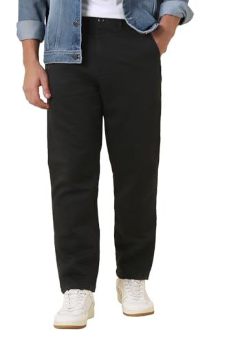Men Black Solid Casual Trousers