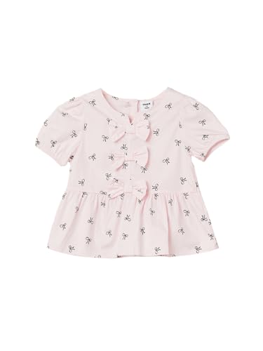 Max Girls Printed Bow Applique Top (Pink_2-3 Y)