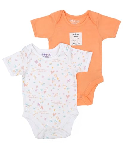 Mi Arcus Printed Cotton Capricorn Rompers/Bodysuit/Jumpsuit/Onesies for New Born Baby Boy/Girl/Kids Pack of 2 for 2-4 Months