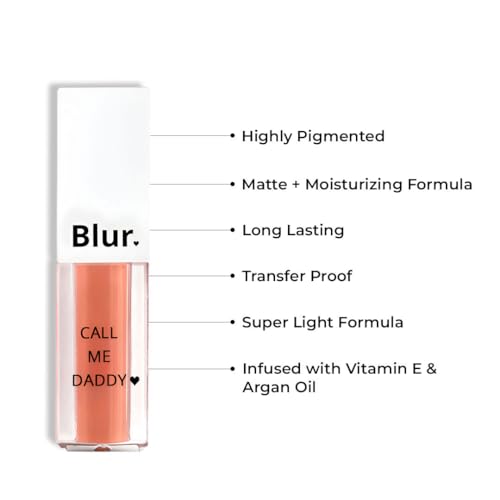 Blur India Mini Call Me Daddy Liquid Lipstick Combo Pack of 2 – Brick & Nude Brown | Warm-Toned Matte Lip Duo | 2.5ml Each