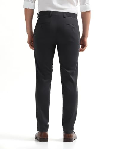 Arrow Men's Velocity Super Slim Fit Trousers (ARAKTR2142_Dark Grey_30)