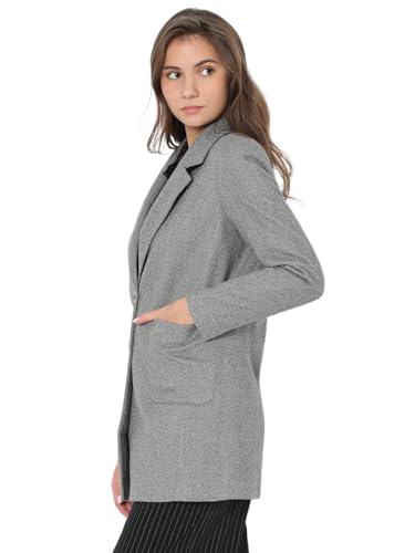 VERO MODA Women's A-Line Coat (10315161- Grey