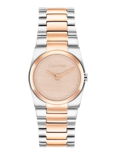 Calvin Klein Ck Unite Qtz Basic Slim Carnation Gold Tonneau Dial Women's Watch- 25100124