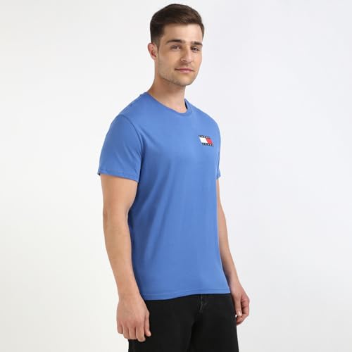 Tommy Hilfiger Mens Blue Color Tshirt (XL)