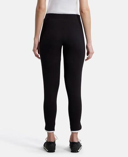 Jockey Women's Slim Fit Cotton Stretch Leggings (AW73_Black_L_Black_L)