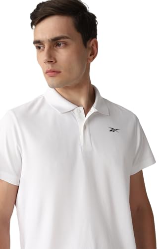 Reebok Men's Regular Fit Polo Shirt (IB4973_White