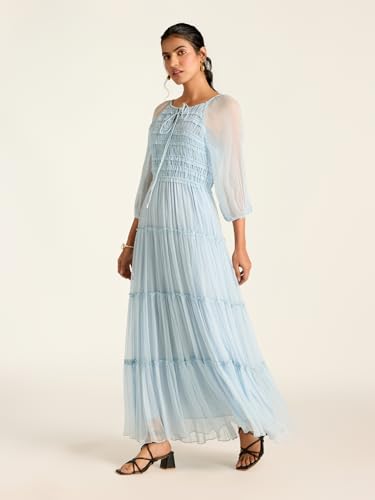 Label RITU KUMAR Powder Blue Elly Long Dress