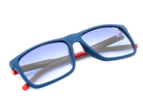IRUS Men Rectangular sunglasses | 100% UV protection | Medium Size | Blue Gradient Polycarbonate lens