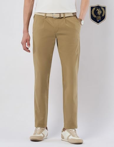 U.S.Polo ASSN. Men's Straight Casual Pants (USTRO159D_Khaki