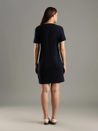 Tommy Hilfiger Cotton Crew Neck T-Shirt Dress Navy