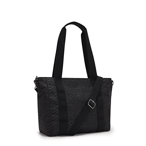 Kipling Asseni Small Tote Bag, Signature Emb, 15.75''L x 11''H x 5.5''D