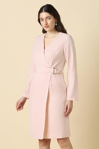 Women Pink Solid Formal Dress