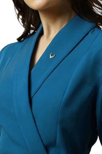 Women Blue Solid Formal Dress