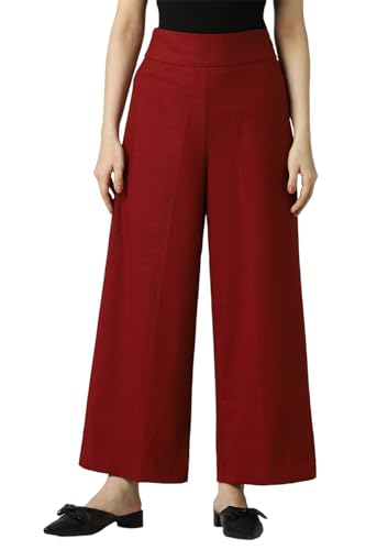 Van Heusen Women's Regular Casual Pants (VWTFCRGPO63489_Maroon