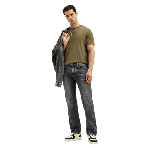 Levi's Men's 513 Charcoal Grey Slim Straight Fit Mid Rise Jeans