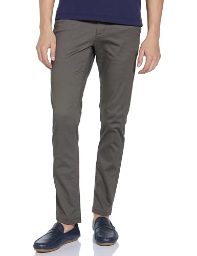 Arrow Men's Printed Slim Fit Acrylic Casual Trouser