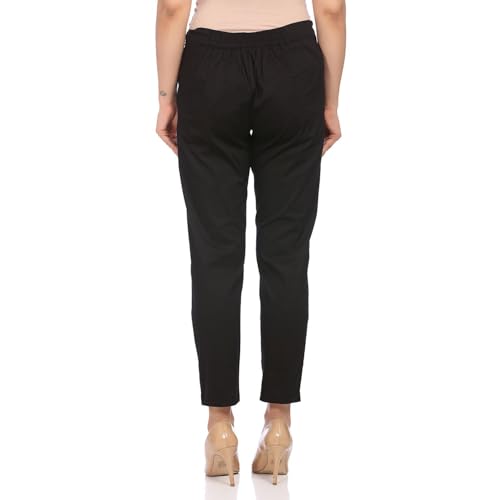 Rangriti Women's Cotton Parallel Bottom (RMMCORE7223_Black_XX-Large)