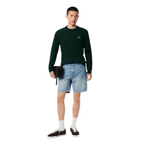 Lacoste Straight Fit Denim Bermuda Shorts