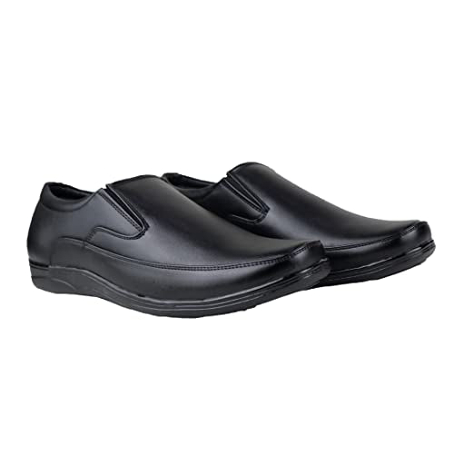 HIKBI Men's Genuine Leather Formal Shoes/Office Shoe/Casual/Bussiness (UK Footwear Size System, Adult, Men, Numeric, Medium, 10) Black