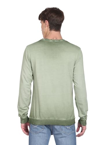 Crew Neck Brand Print Cotton Sweatshirt