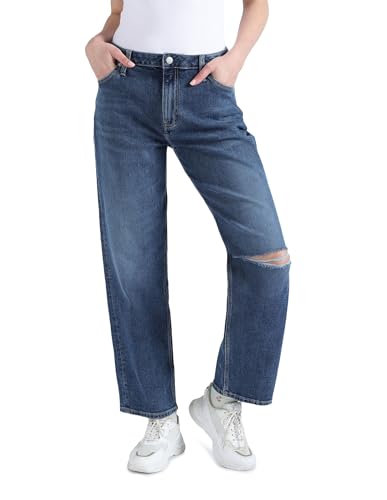 Calvin Klein Department792 Straight Jeans (J2216951A4_PF23J 014 Authentic Blue Knee Slit_24)