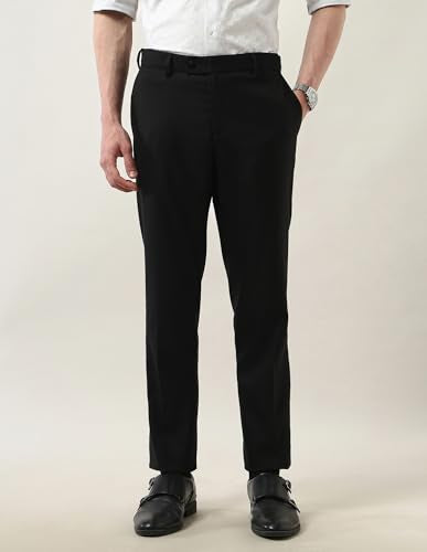 Arrow Men's Dobby Three Piece Ceremony Suit (ARAKSU5501_Black_36)