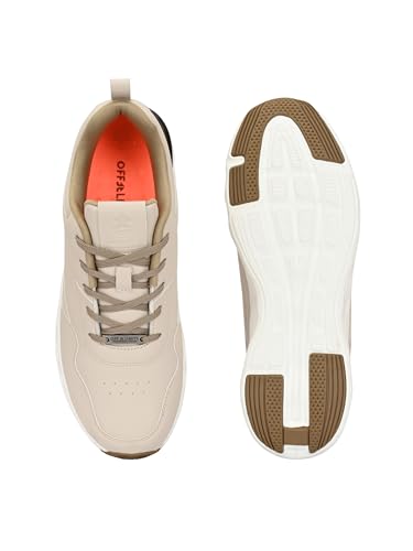 OFF LIMITS Men CLOUDPUP Casual Sneakers, Cream, 8 UK