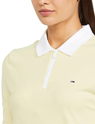 Tommy Hilfiger TJW Zip Pleats Polo Dress (Lemon Zest_XL)