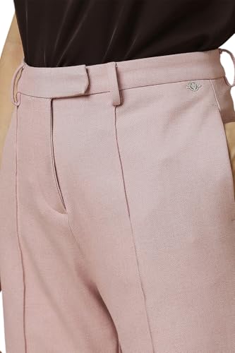 Allen Solly Women Pink Regular Fit Textured Formal Trousers