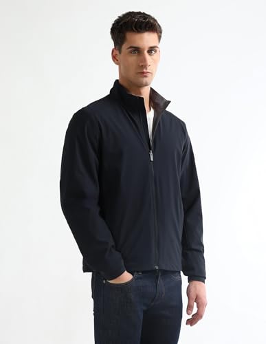 Arrow Sport Men's Solid Reversible Jacket (ASAKJK4701_Navy_M)