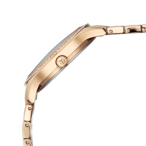 Titan Glamour Quartz Analog Blue Dial Stainless Steel Strap Watch for Women