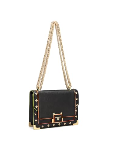 Da Milano Genuine Leather Black Shoulder Bag (00570B) (Small)