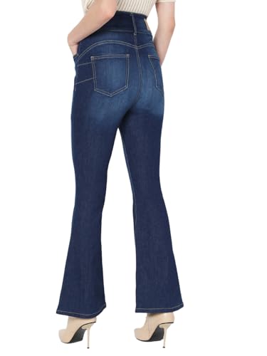 VERO MODA Women's Bootcut Dark Blue Jeans