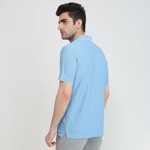 Park Avenue Blue Structure Pattern Men T-Shirt